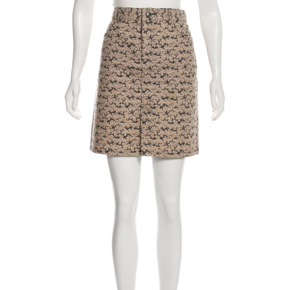 Marc Jacobs khaki, tan and charcoal mini skirt